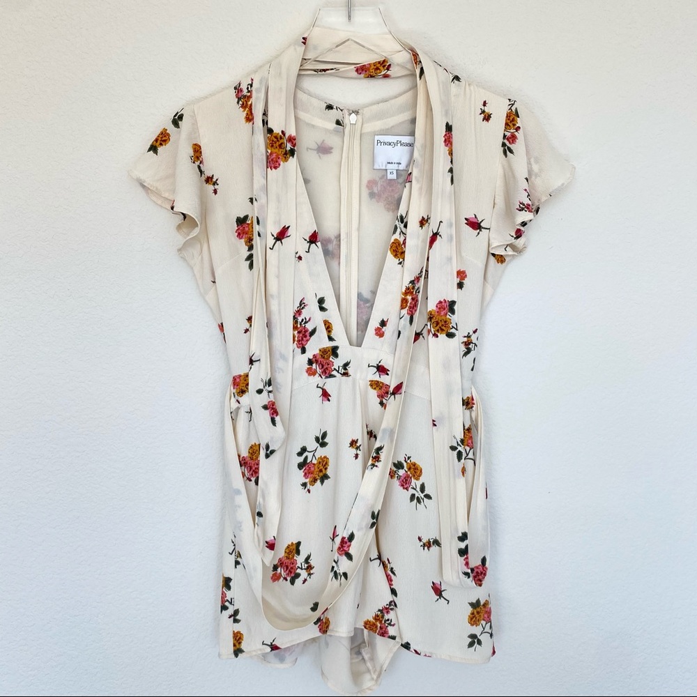 Privacy Please X Revolve Goodwin Creme Romper | XS - Picture 3 of 16